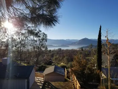 a view of the mountains from the roof of a house at Lake Isabella View, Wofford Heights, Kern County in Wofford Heights