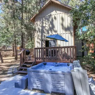 Rincon Cabin - Close to the lake with a huge fenced in yard! Hot tub and deck with barbecue!