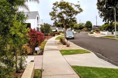 a car parked on the side of a street at Stylish 4 Bedroom Home Near Venice Beach with Backyard BBQ in Los Angeles