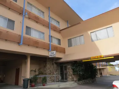 a view of the front of a building at Jet Inn in Los Angeles