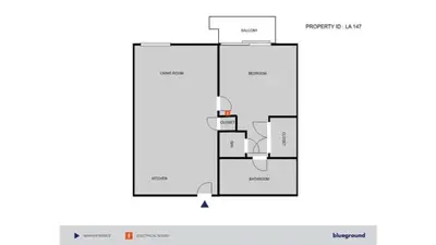 a floor plan of a house at Playa del Rey 1BR w Gym WD Pool nr LAX Beach LAX-147 in Los Angeles