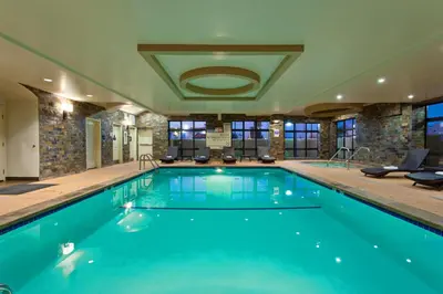 a large swimming pool in a hotel room at Hampton Inn Los Angeles Int'l Airport/Hawthorne in Los Angeles