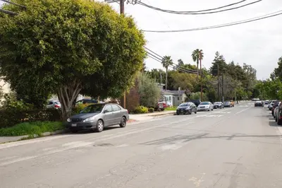 a street with cars parked on the side of the road at Marina Del Rey 1br w lounge gym spa nr marina LAX-1074 in Los Angeles