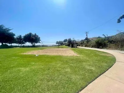 a field of grass with a soccer goal at Summer Lillie #3 in Summerland