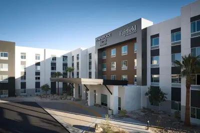 a rendering of the front of a building at TownePlace Suites by Marriott Marriott Barstow in Barstow