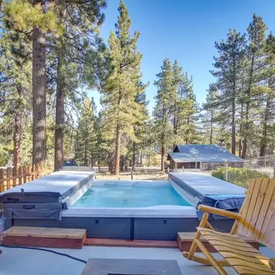 1 Mi to Lake Home with Hot Tub and Gazebo in Big Bear