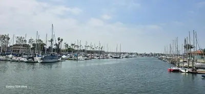 a group of boats docked in a marina at Large two-room apartment near LAX and the Ocean in Los Angeles