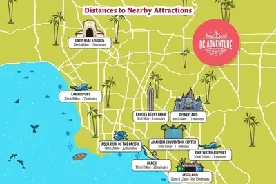 a map of the disney world attractions at Avengers Campus by OC Adventure Homes in Buena Park