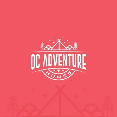 a red os adventure home logo on a red background at Dino Disneyland by OC Adventure Homes in Garden Grove