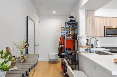 a kitchen with a sink and a counter top at 9 Advantages Center Santa Manica in Los Angeles