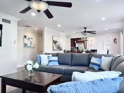 a living room with a couch and a table at Destination #36 in Anaheim