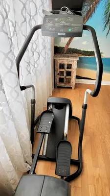 a treadmill in a room with a view of the ocean at CASA LUX MONICA Prime Santa Monica Luxury Home ONE-OF-A-KIND in Los Angeles