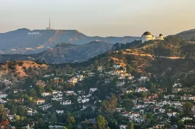 a view of a town in the mountains at Sophia's Oasis in Los Angeles