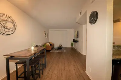 a dining room and living room with a table at 2 bed in Marina Del Rey- Flash holiday deal! in Los Angeles