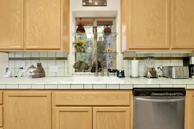 a kitchen with a sink and a counter top at CAN'T BEAR TO LEAVE #1156 in Big Bear Lake