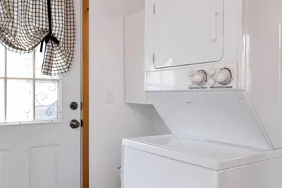 a white refrigerator in a kitchen with a window at Moulin rouge #2055 in Big Bear Lake
