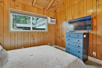 a bedroom with a bed and a window at Sweet retreat 1 #2332 in Big Bear Lake