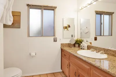 a bathroom with a sink and a toilet at Cozy up to summit #1651 in Big Bear Lake
