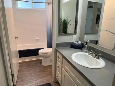 a bathroom with a sink and a toilet at Exceptional 2 BR in Heart of Hollywood 201 in Los Angeles