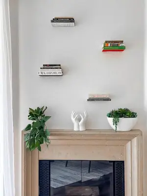 a living room with a fireplace with some plants at Stylish 1bd in Marina Del Rey with Free Parking in Los Angeles