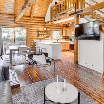 Community Pool Modern Cabin in Pine Mountain Club