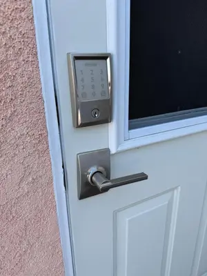 a door with a door knob and a door sidx sidx sidx sidx at The Hub in Del Aire