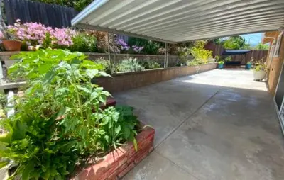 a patio with a bunch of plants at Home sweet home in Rowland Heights