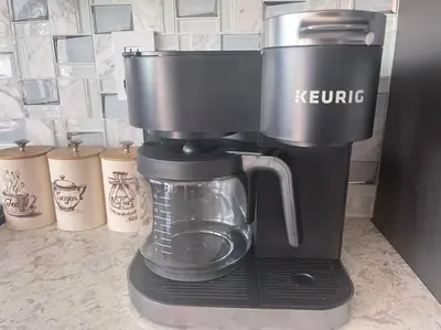 a kenrite coffee maker sitting on a counter at Elegant private studio with private entrance and pool access in San Gabriel