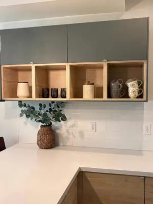 a kitchen with a counter with a vase on it at New Luxe 3B 3Bath Townhouse in Sherman Oaks