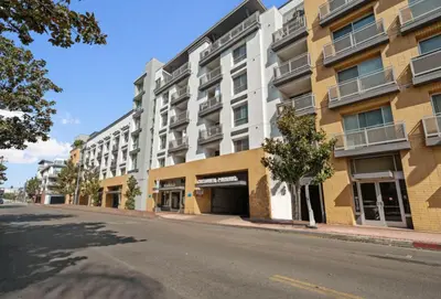 an empty street in front of a building at Sunset Duo 2 bedroom Charm with FREE Parking in Los Angeles