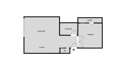 a floor plan of a room withium at Blueground Downtown elevator nr parks LAX-1235 in Los Angeles