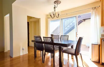a dining room with a table and chairs at Malibu Home in Enchanting Hills 5 min from the beach in Malibu
