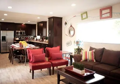 a living room with a couch and a table at MagicwayVillas Paradise Pier Home - Across Disney in Anaheim