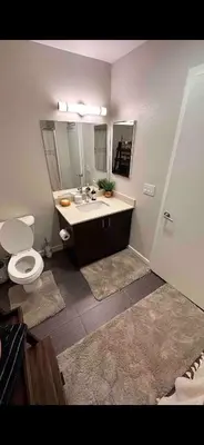 a bathroom with a sink and a toilet at Private Room and Bathroom in Los Angeles
