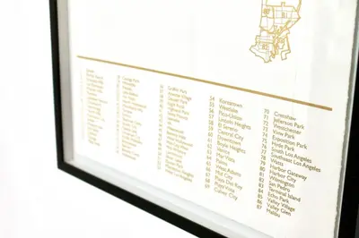 a picture of a menu on a wall at Los Angeles Gem in Monterey Park