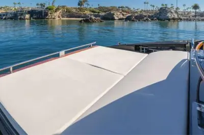 a boat on a body of water with the view at Riva Virtus 65 Yacht Trip w Captain Overnight Stay 2812 in Los Angeles