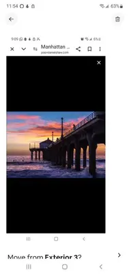 a picture of a pier in the ocean with a sunset at Studio in Southbay close to the beach SoFi stadium LAX in Lawndale