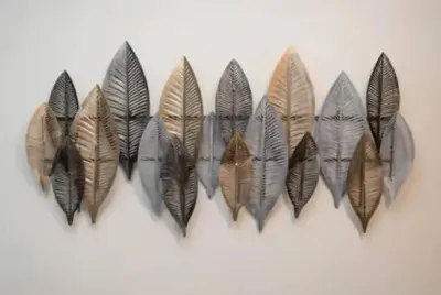 a group of feathers hanging on a wall at 2BR Hollywood Apt Deluxe in Los Angeles