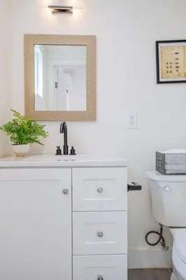 a bathroom with a sink and a toilet at Cute Guest Studio near Universal Studios sleeps 4 in Los Angeles