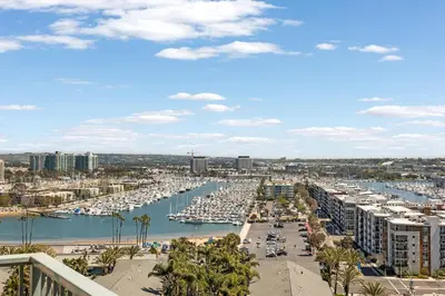 a marina with a bunch of boats in the water at The Bleu Pearl 3Bed 2bath Venice Beach Santa Monica and Marina Del Rey in Los Angeles