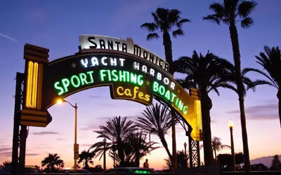 a sign for a santa lucia yacht ranch with palm trees at Best Prime Location Hollywood Private House in Los Angeles