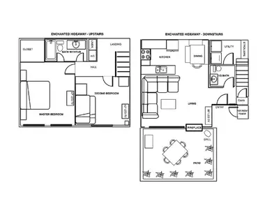 a floor plan of a house at Radiator Springs by Funtierland Vacation Rentals in Anaheim