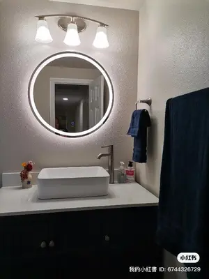 a bathroom with a sink and a mirror at In a quiet neighborhood near the Main Street-Room C in Rowland Heights