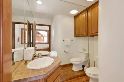a bathroom with a sink and a toilet at Bear Lake Lodge #2547 in Big Bear Lake
