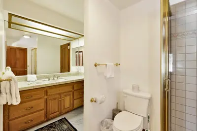 a bathroom with a toilet and a sink at Bear Lake Lodge #2547 in Big Bear Lake