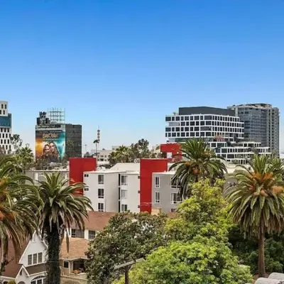 Snazzy 2 Bedroom Pad with Rooftop Pool and Hollywood Sign View
