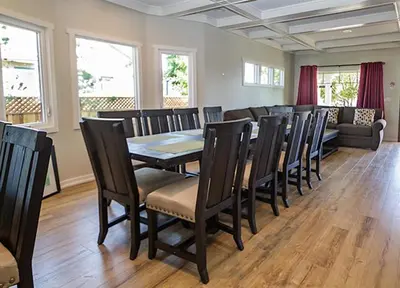 a dining room with a table and chairs at F-60 Disney Dream Craftsman in Anaheim