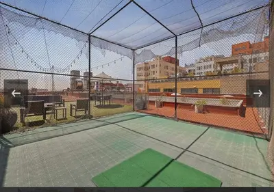 a tennis court with a net on a tennis court at Loft in Downtown Los Angeles in Los Angeles