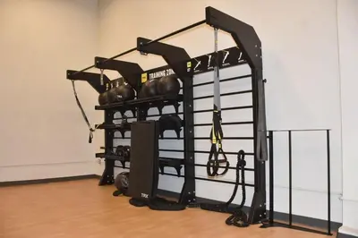 a gym with boxing equipment in a room at Stylish LA studio Prime Location in Los Angeles
