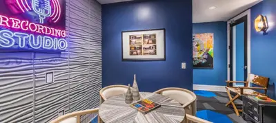 a dining room with a table and chairs at Noho Haven 2 bed Apt with FREE Parking in North Hollywood